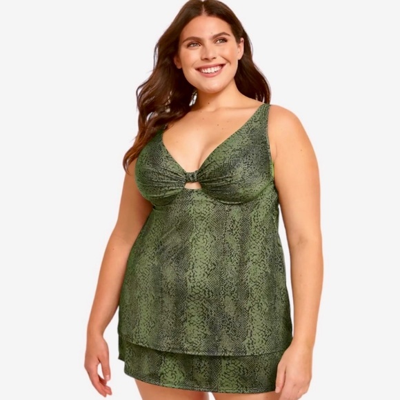 44G Snakeskin Tankini Top - Picture 5 of 8
